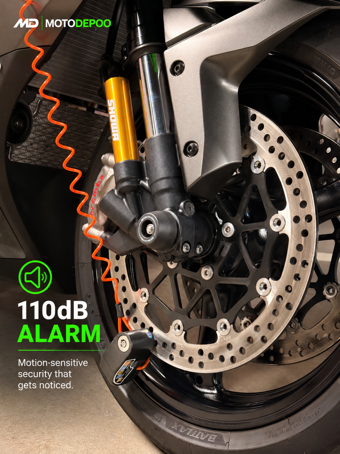 Alarm Motorcycle Disc Lock