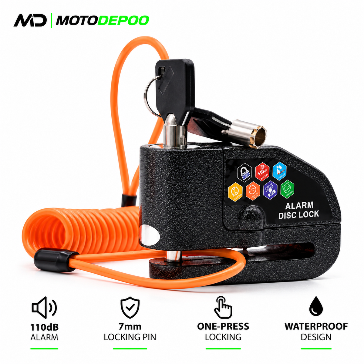 Alarm Motorcycle Disc Lock