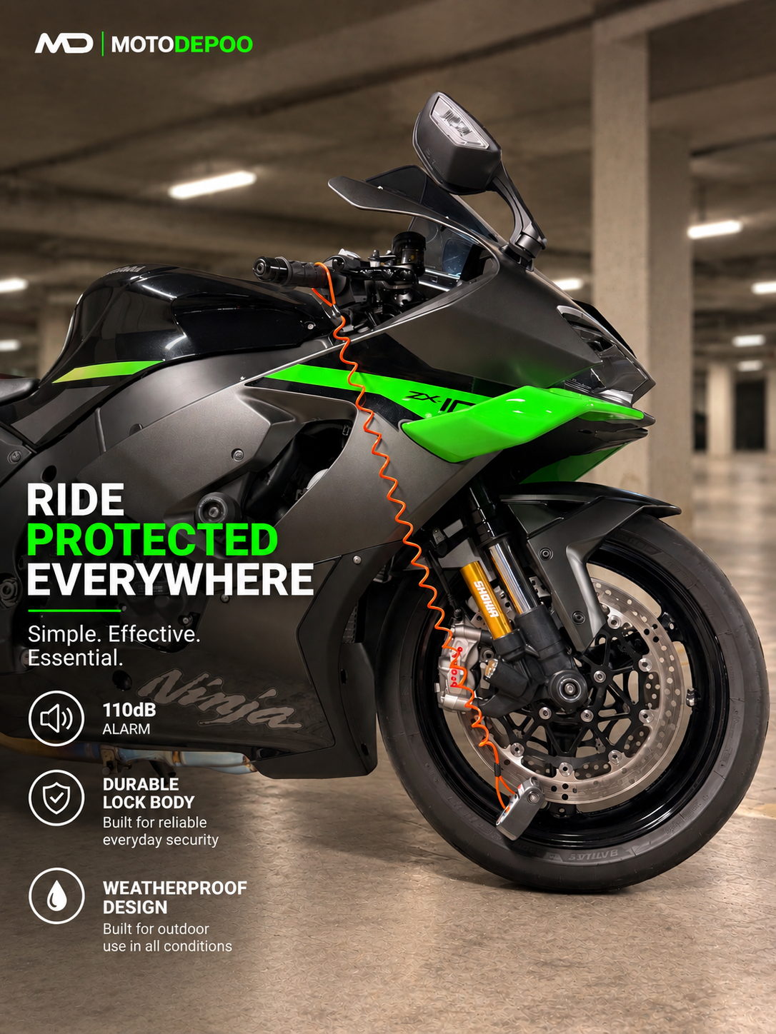 Alarm Motorcycle Disc Lock